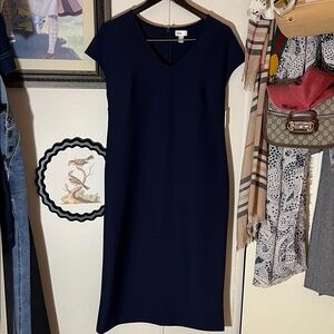 Chic Navy Midi Dress